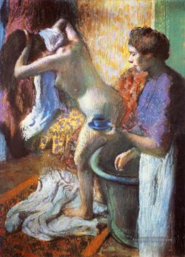 la tasse de thé petit déjeuner après le bain 1883 Edgar Degas Peinture à l'huile